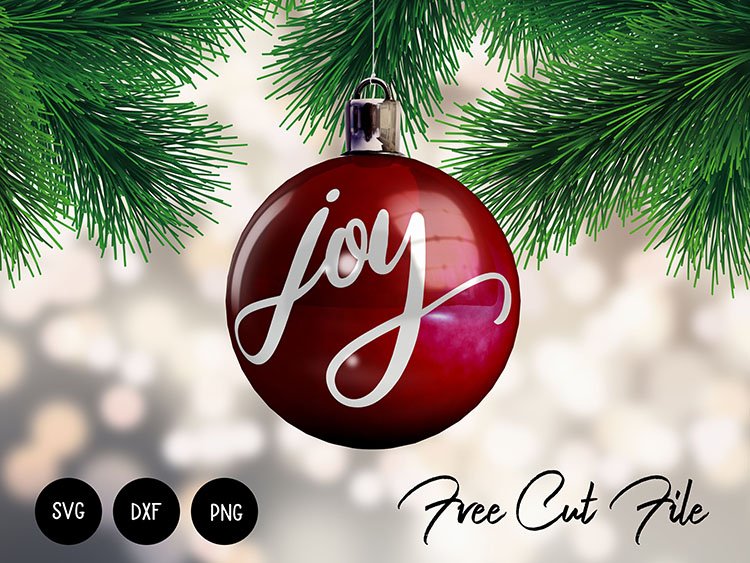 Joy Christmas SVG for Ornaments