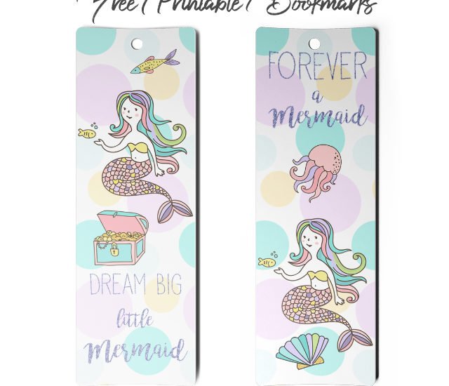 dream big little mermaid bookmark