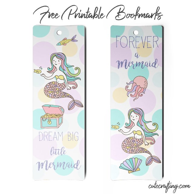 dream big little mermaid bookmark