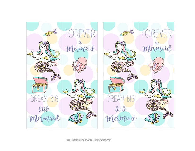 free mermaid bookmarks