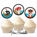 Pirate Birthday Party Toddlers Printable Cupcake Toppers