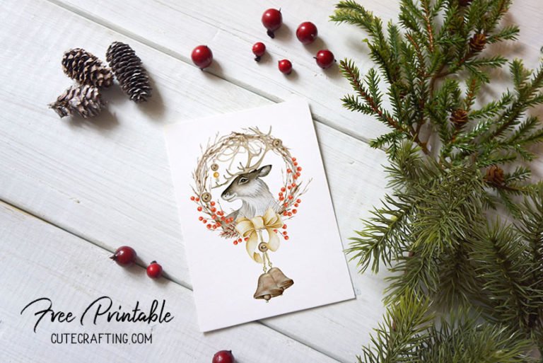 deer card free printable