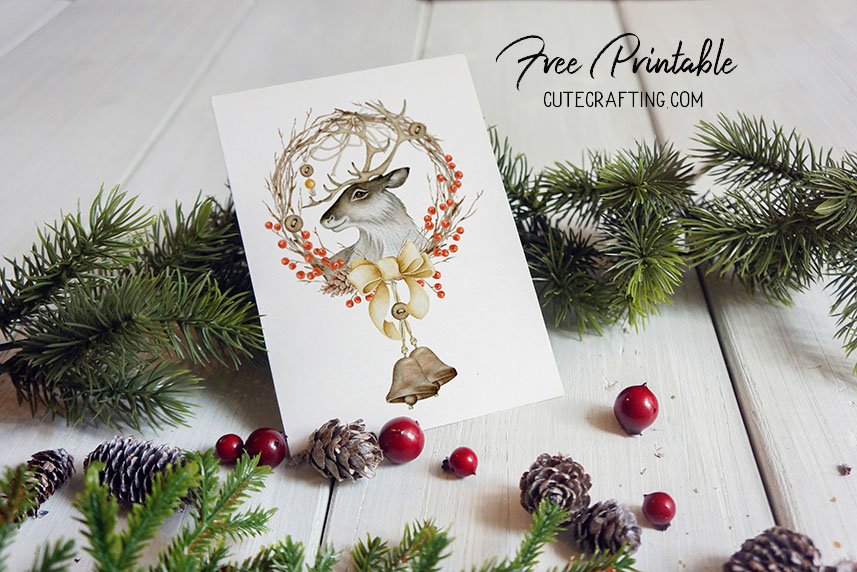 stag card free printable