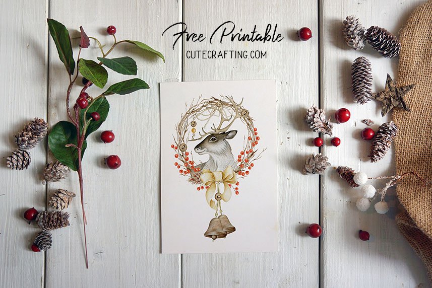 deer hunter big buck printable card