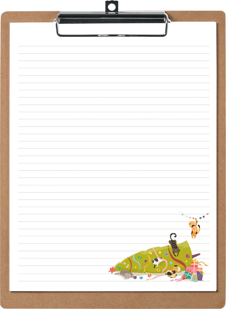 Christmas Cats in Tree Stationery