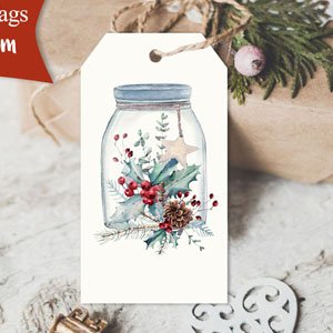 Christmas Canning Jars Printable Tags