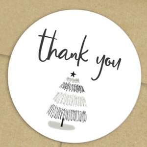 Christmas Thank You Labels Free Printable Stickers