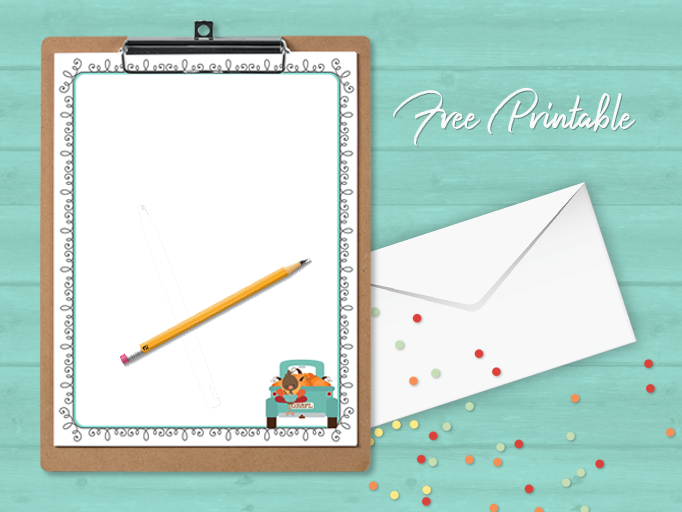 auntumn fall printable paper stationery