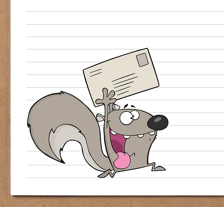 funny squirrel stationery free printable