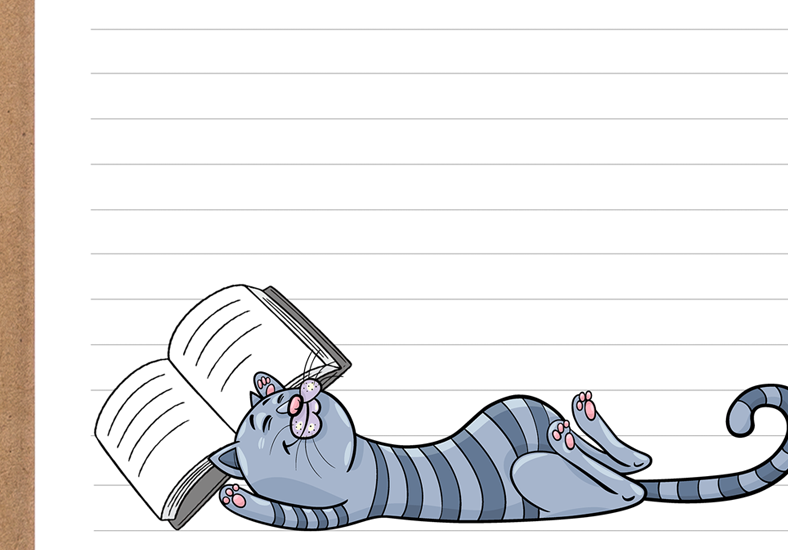 Cat Napping Printable Stationery