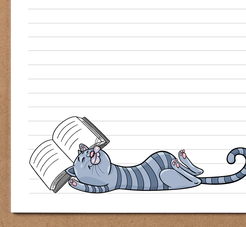 Cat Napping Printable Stationery