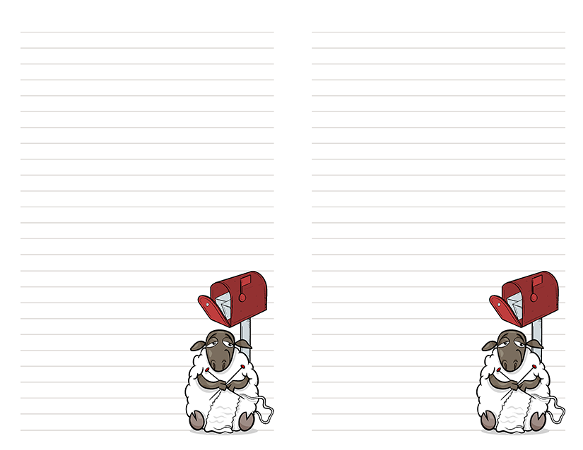 printable half page stationery