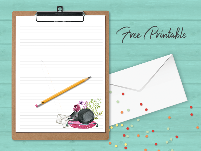 Cat Nap PenPal Stationery Free Download