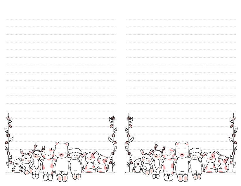free printable stationery half page 8 5 x 5 5 february 2019