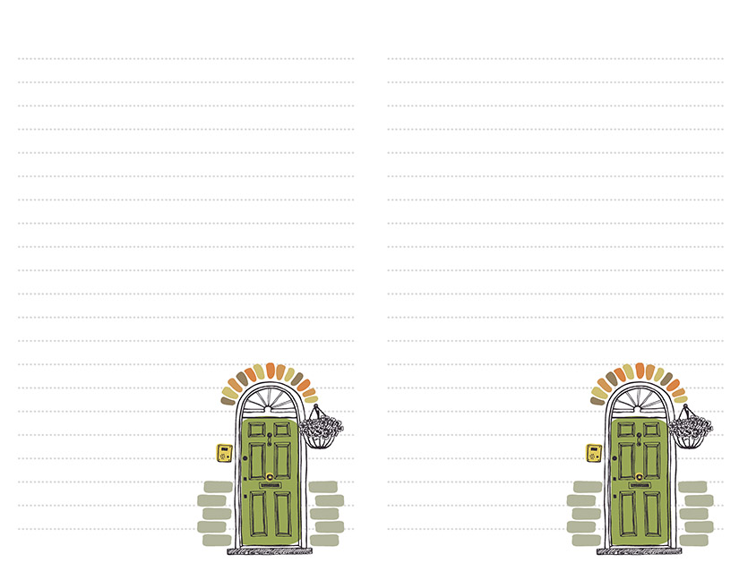 Green Front Door Stationery