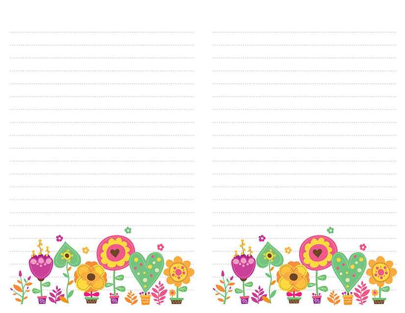 Flower Pots Pastels Stationery