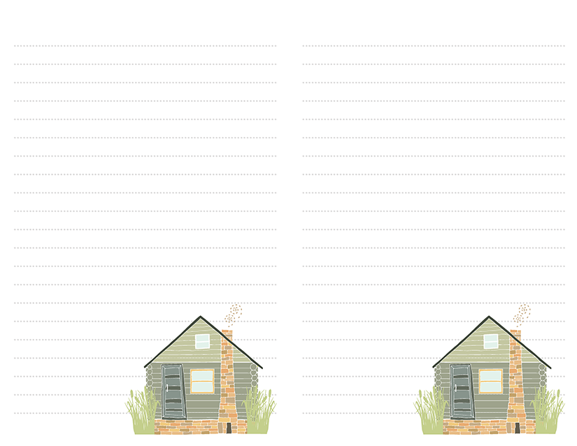 Green Cabin Stationery