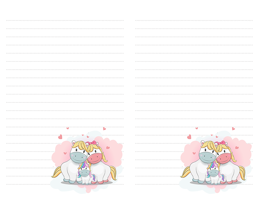 Horse Family Stationery