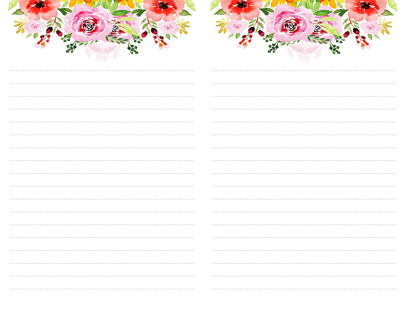 Peony Flowers Stationery