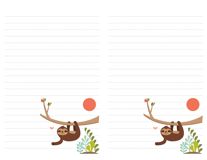 sloth stationery