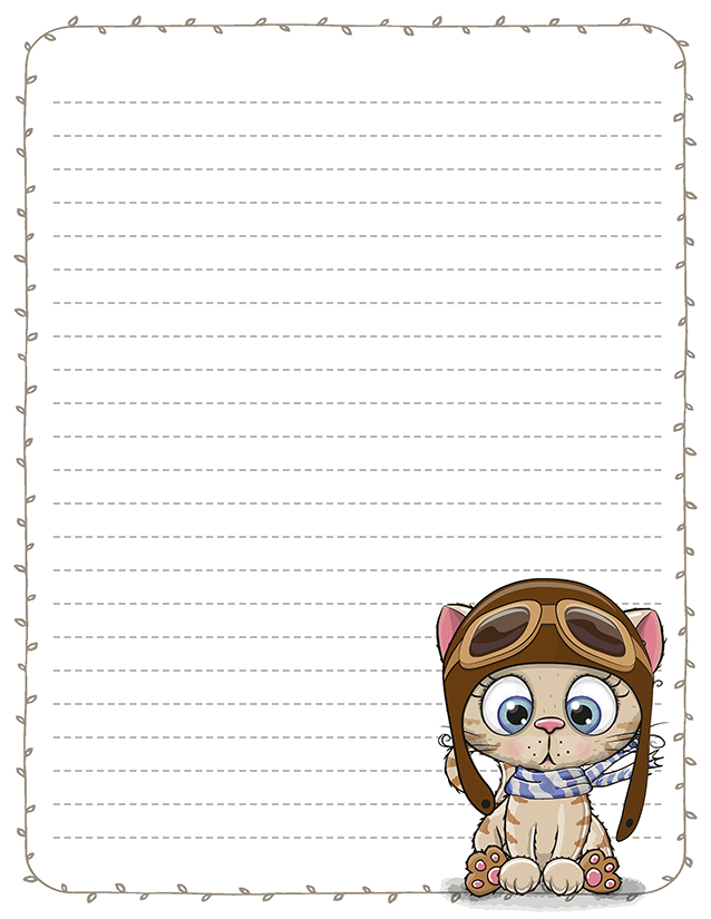 Aviator Kitten Pen Pal Stationery