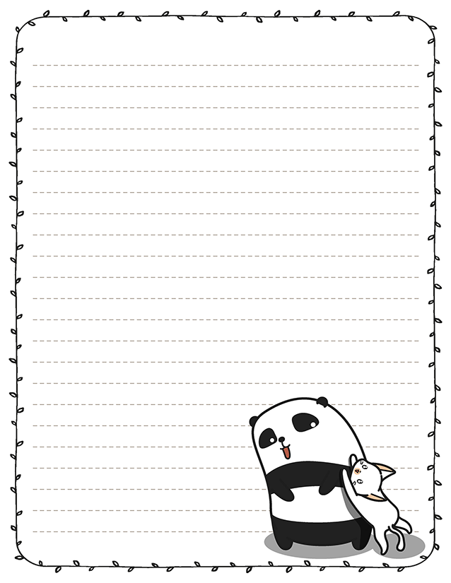 kawaii panda stationery kitty cat