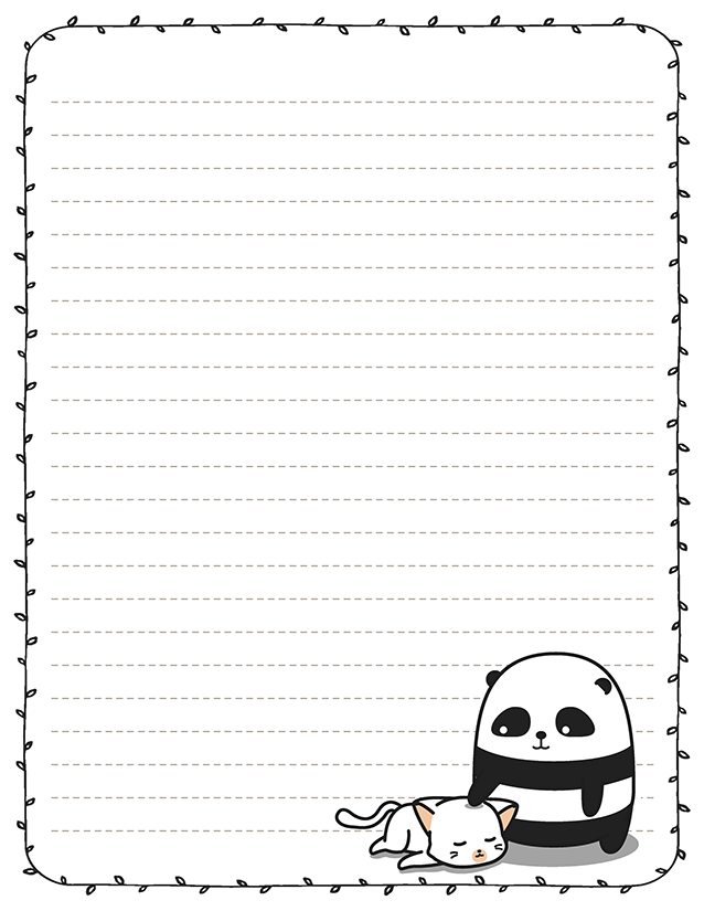 Cartoon Panda Stationery