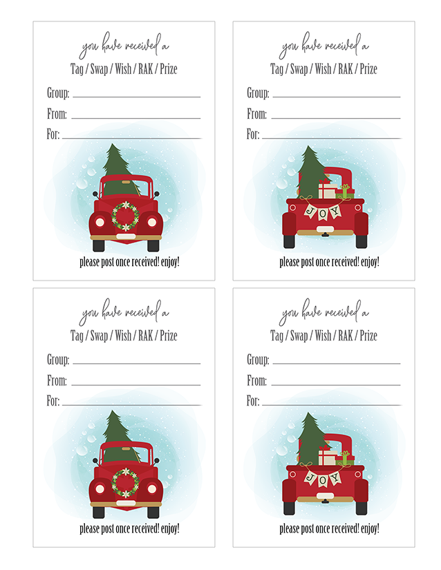 Preview Only - Truck Tag Inserts