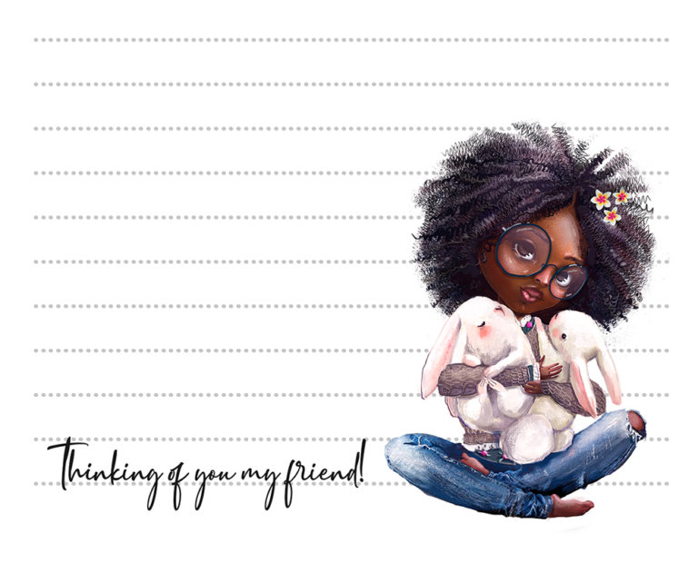 Bunny Hugs My Best Friends Stationery Free Printable