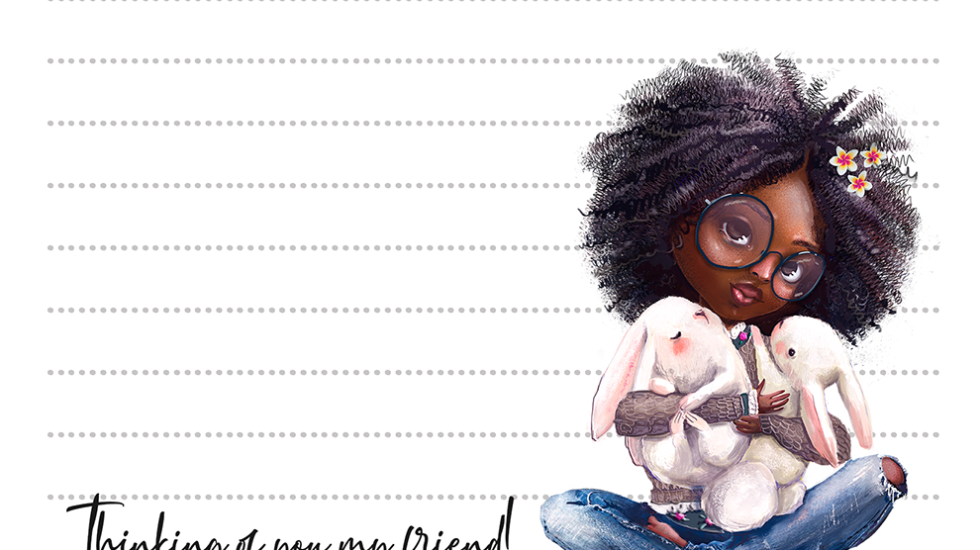 Bunny Hugs My Best Friends Stationery Free Printable