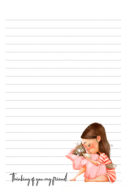 Caring for my new kitten stationery