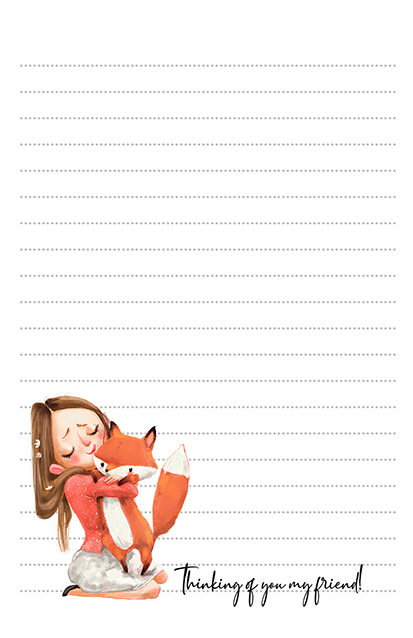 Fox Hugs Stationery