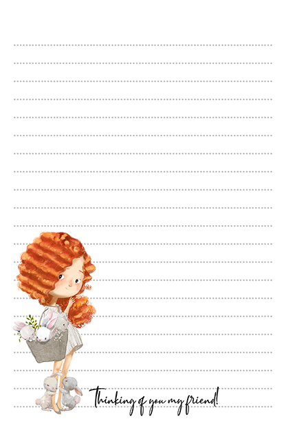 Redhead Country Girl Stationery