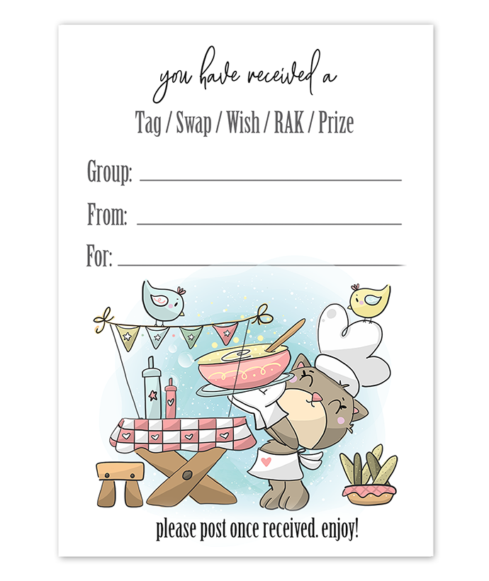 Tag Inserts Free Printables For Swaps Tags RAK and Prizes