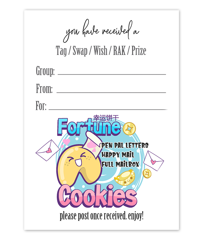 Tag Insert - Fortune Cookies