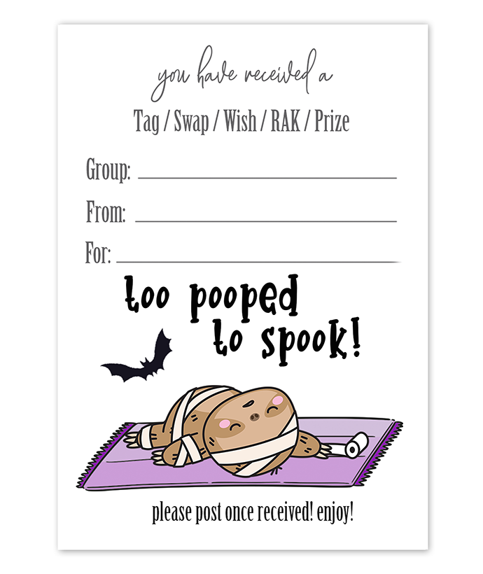Tag Inserts - Kawaii Halloween
