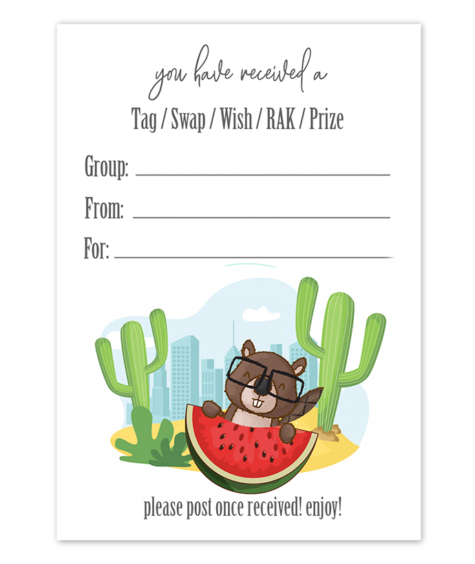 Tag Insert - Southwestern City Beaver