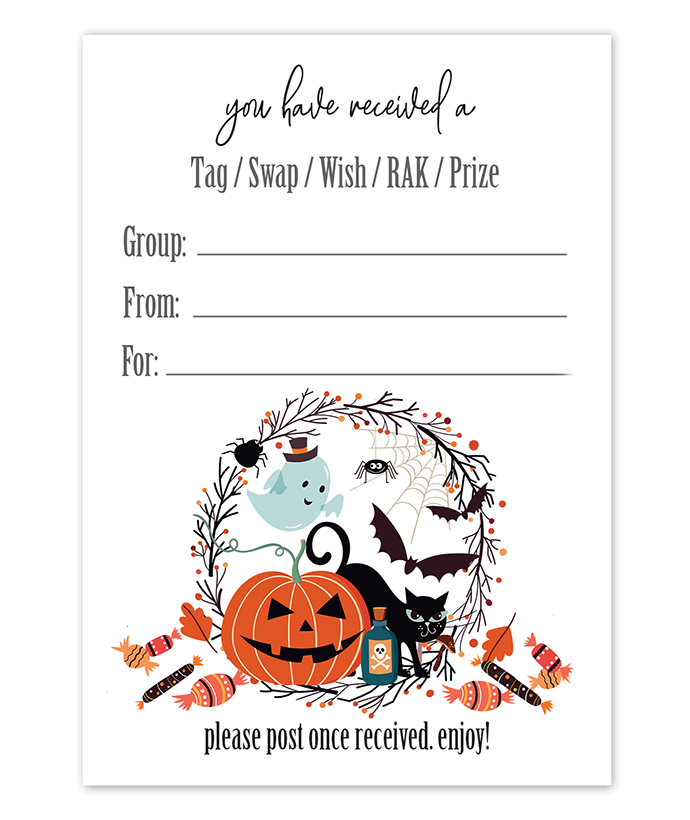 Tag Insert - Spooky Halloween Wreath