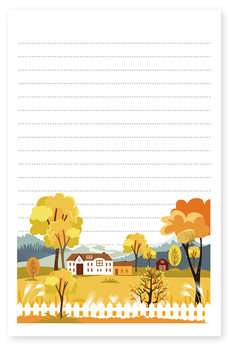 Autumn Farmhouse Stationery