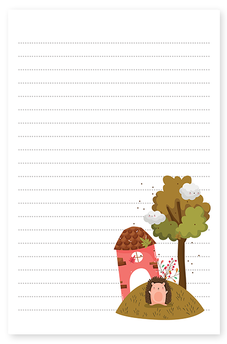 Fall Farm Hedgehog Stationery