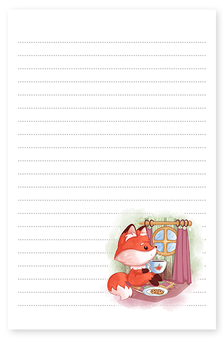 fox tea biscuits stationery