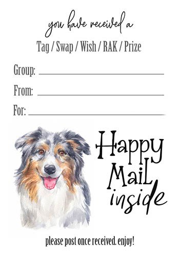 Australian Shepherd Tag Inserts