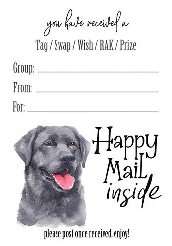Black Lab Tag Inserts