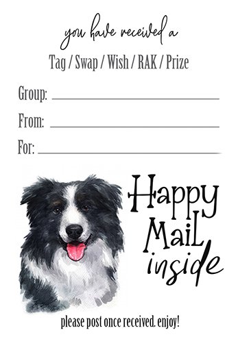 Border Collie Tag Inseerts