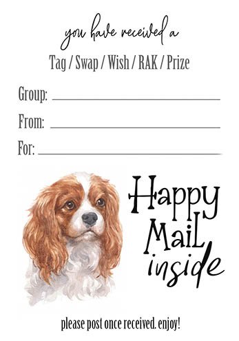 Cavalier King Charles Spaniel Tag Inserts