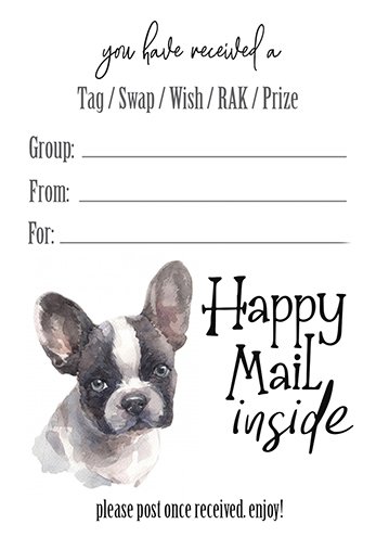 French Bulldog Tag Inserts