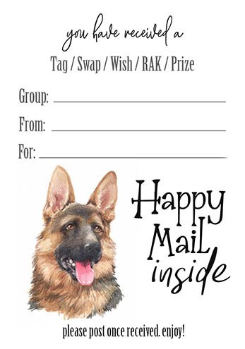 German Shepherd Tag Inserts