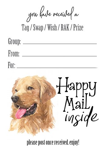 Golden Retriever Tag Inserts