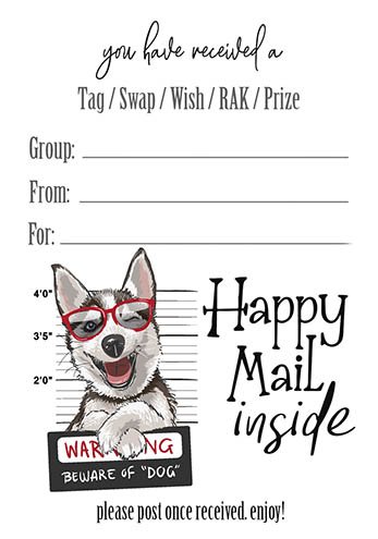 Husky Tag Insert Happy Mail Inside