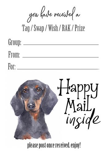 Miniature Dachshund Tag Inserts